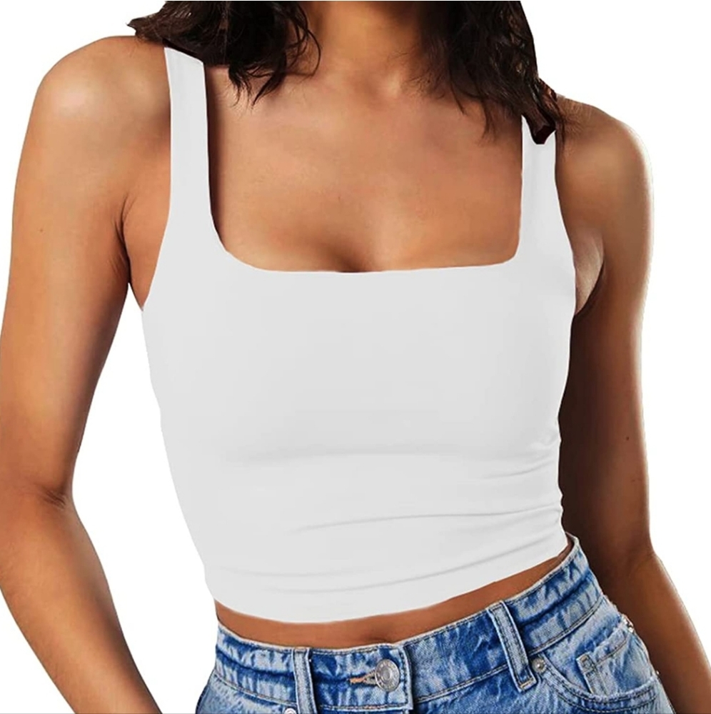 Square Neck Crop Tank
